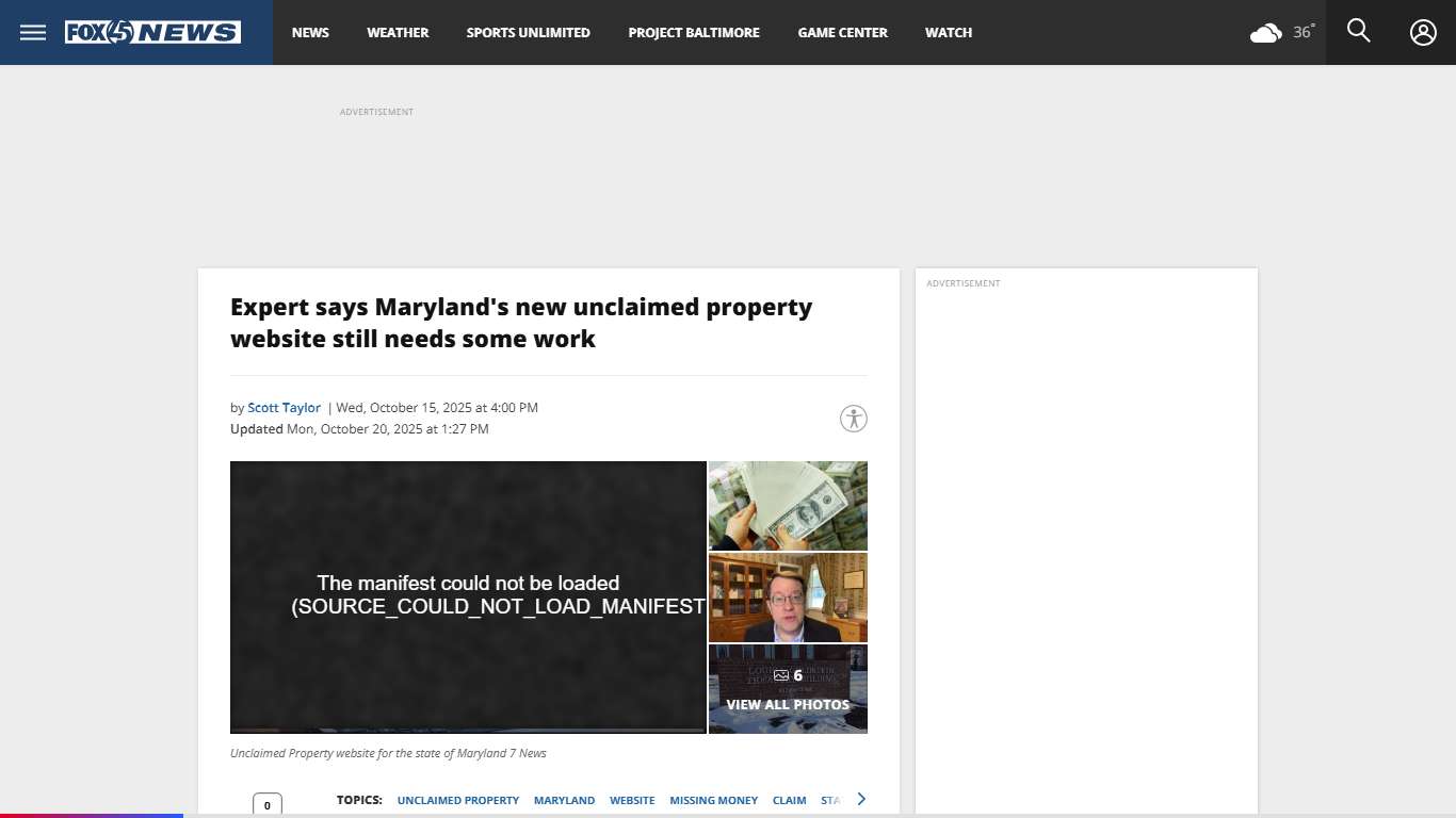 Expert says Maryland's new unclaimed property website still needs some work